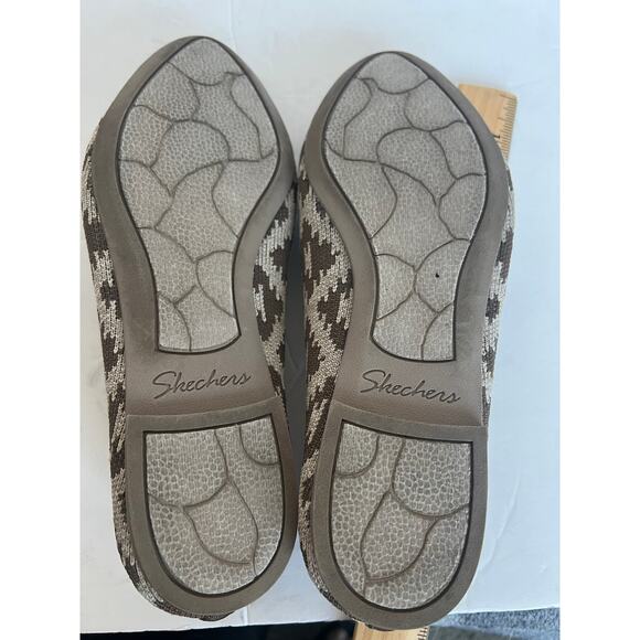 Skechers Cleo 2.0 Be Amazed Brown/Gray Ballet
Flat Memory Foam Ballerina Shoe 7 - Picture 8 of 9